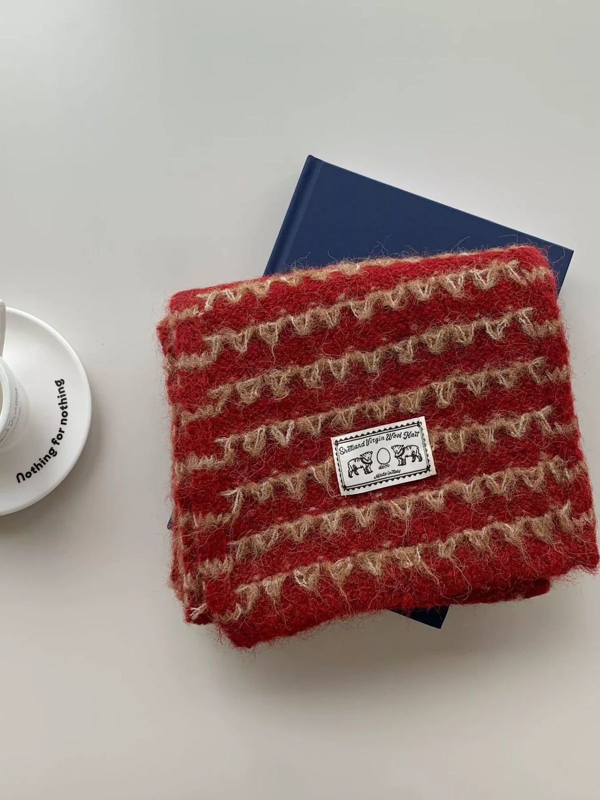 Vintage Knitted Pattern Scarf - Lilixa.store