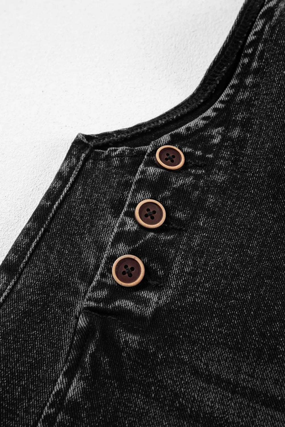 Distressed Wide Strap Denim Overalls - Lilixa.store