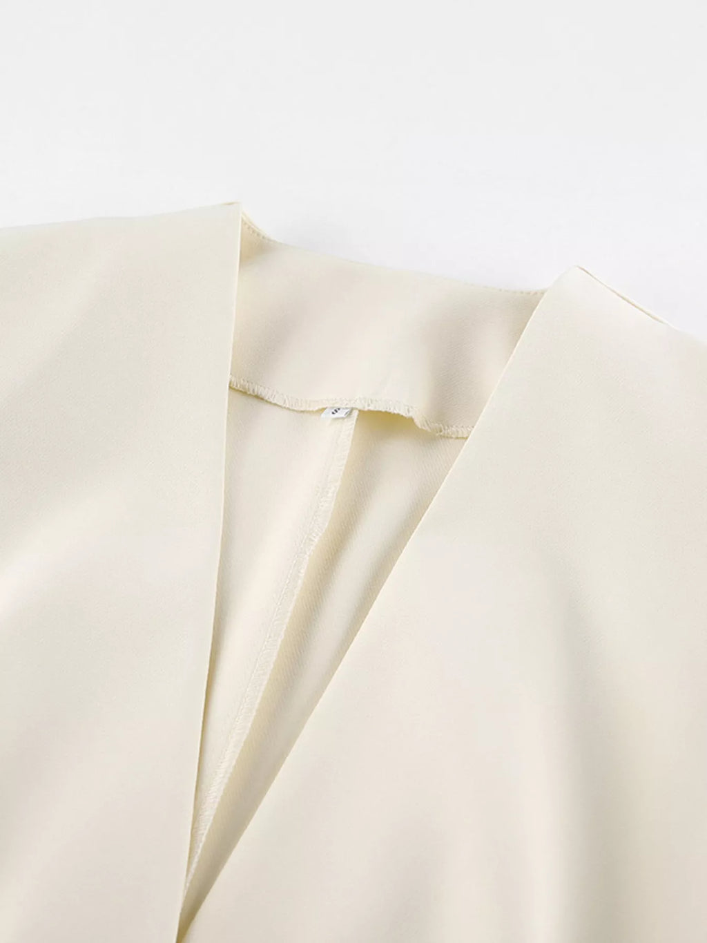 V-Neck Button-Up Blazer with Structured Shoulders - Lilixa.store