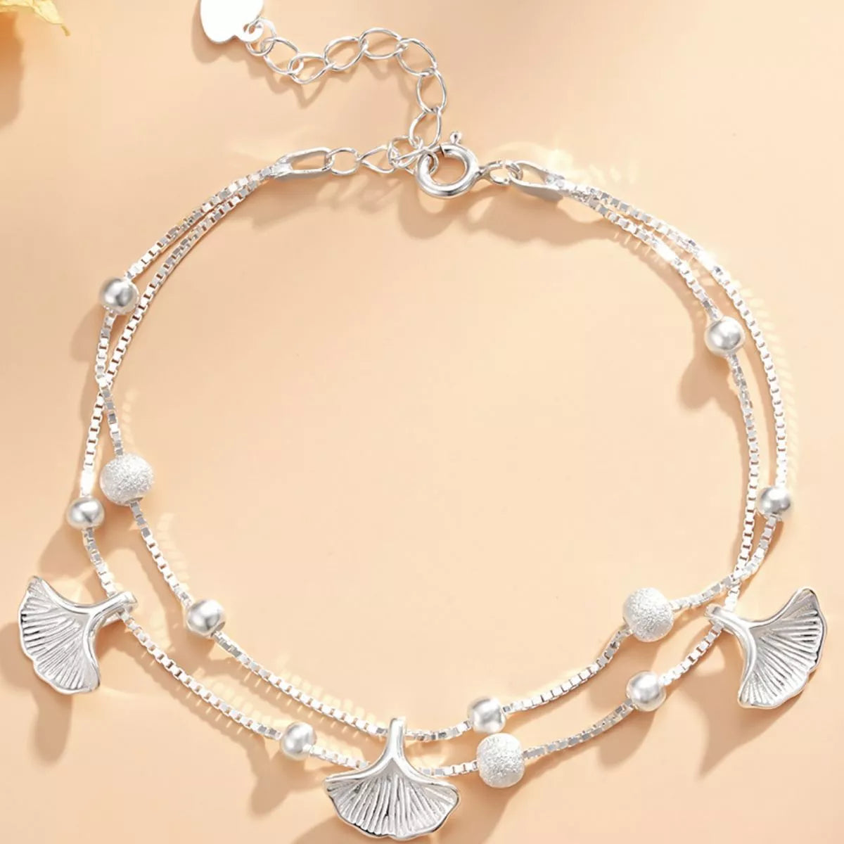 Double Layer Ginkgo Leaf Bracelet - Lilixa.store