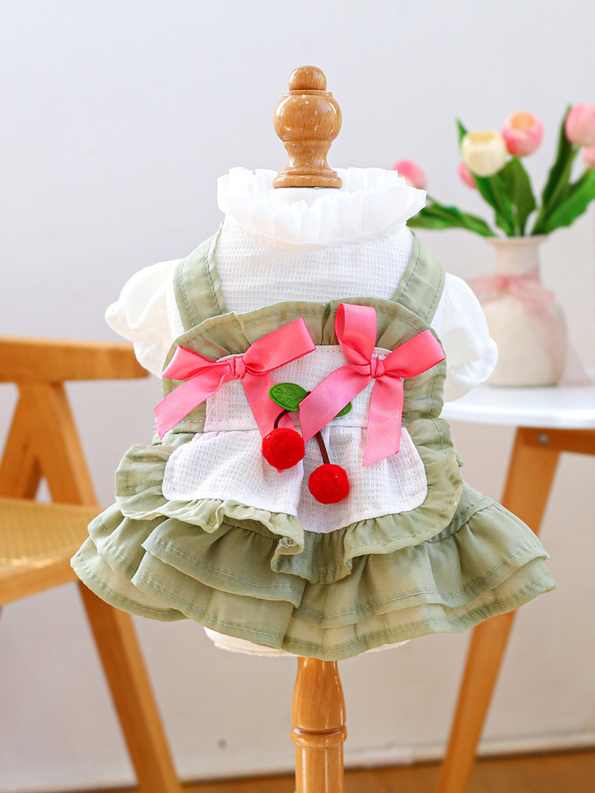 Bow Printed Pet Dress - Lilixa.store