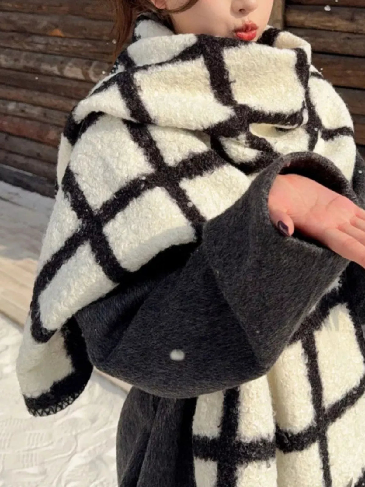 Plaid Pattern Winter Scarf - Lilixa.store