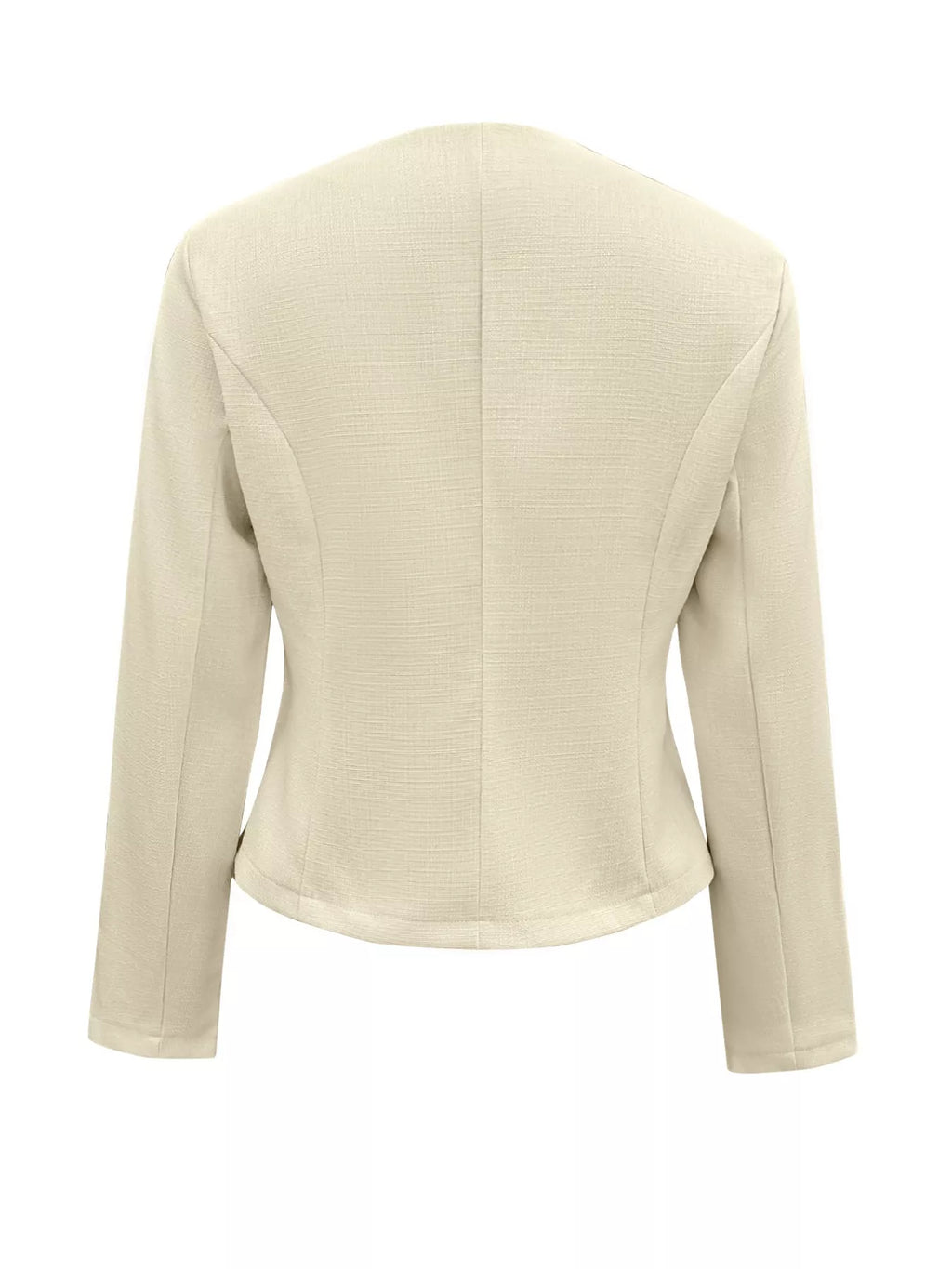 Square Neck Button-Down Fitted Blazer - Lilixa.store