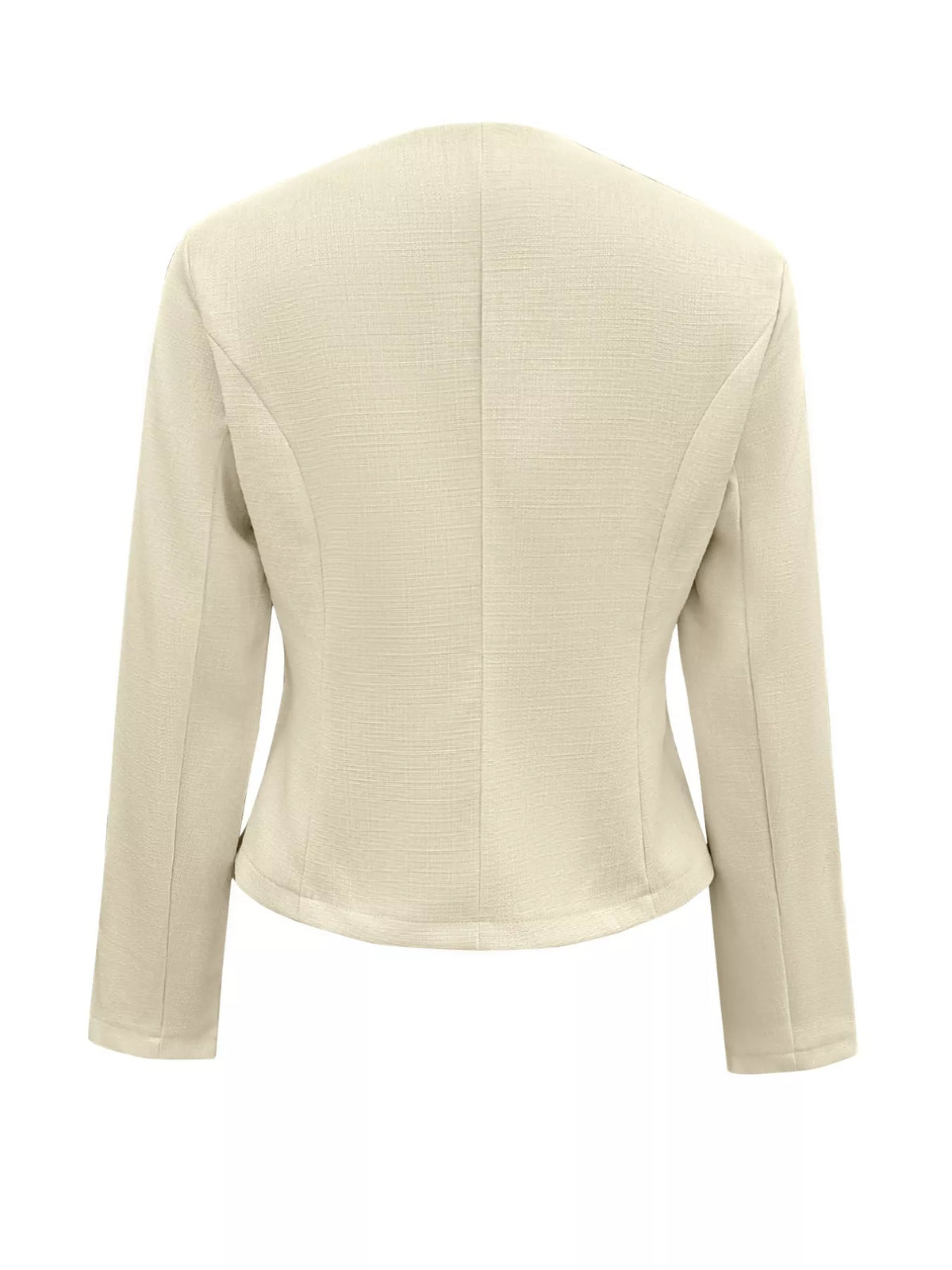 Square Neck Button-Down Fitted Blazer - Lilixa.store