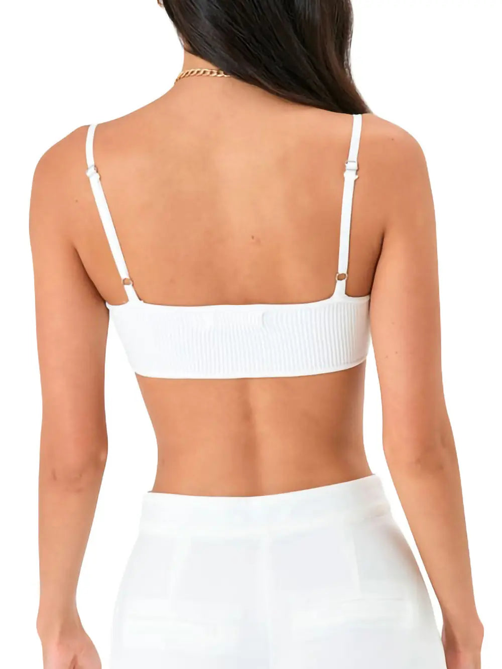 Scoop Neck Spaghetti Strap Bra - Lilixa.store