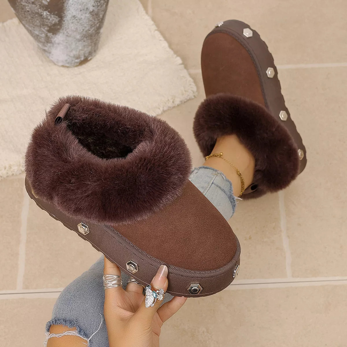 Round Toe Platform Boots - Lilixa.store