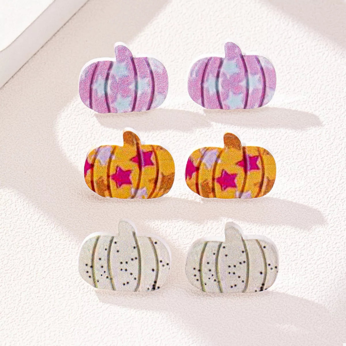 3 Piece Halloween Pumpkin Stud Earrings - Lilixa.store