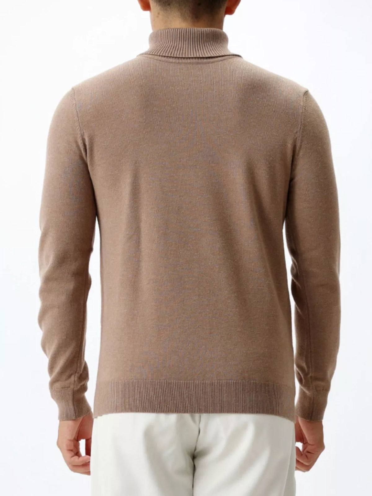 Men's Plus Size Slim-Fit Ribbed Turtleneck Sweater