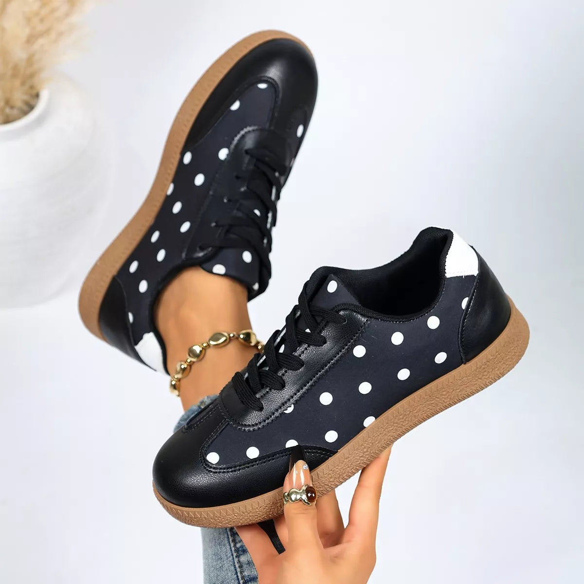 Polka Dot Casual Sneakers - Lilixa.store