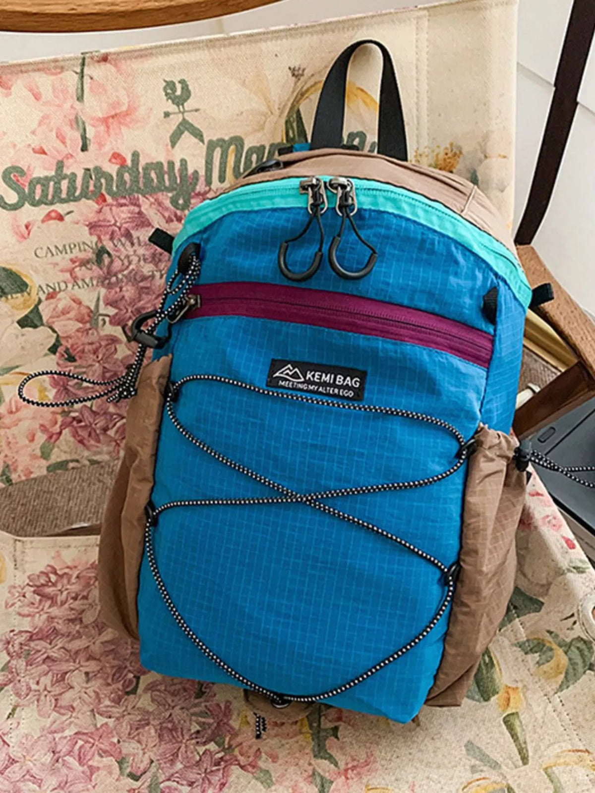Lightweight Contrast Backpack Bag - Lilixa.store