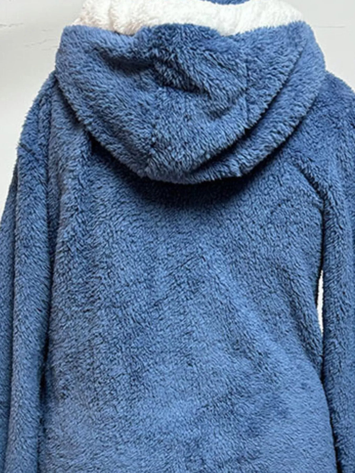Cozy Fleece Hooded Longline Zip Up Outerwear - Lilixa.store