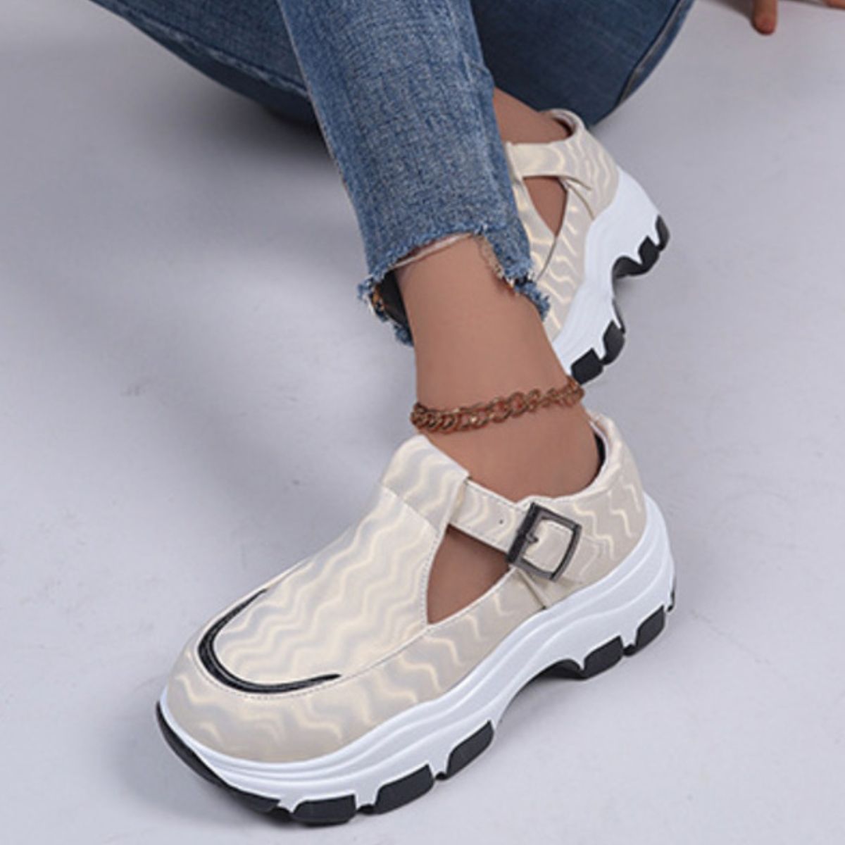 Round Toe Platform Loafers, view 5