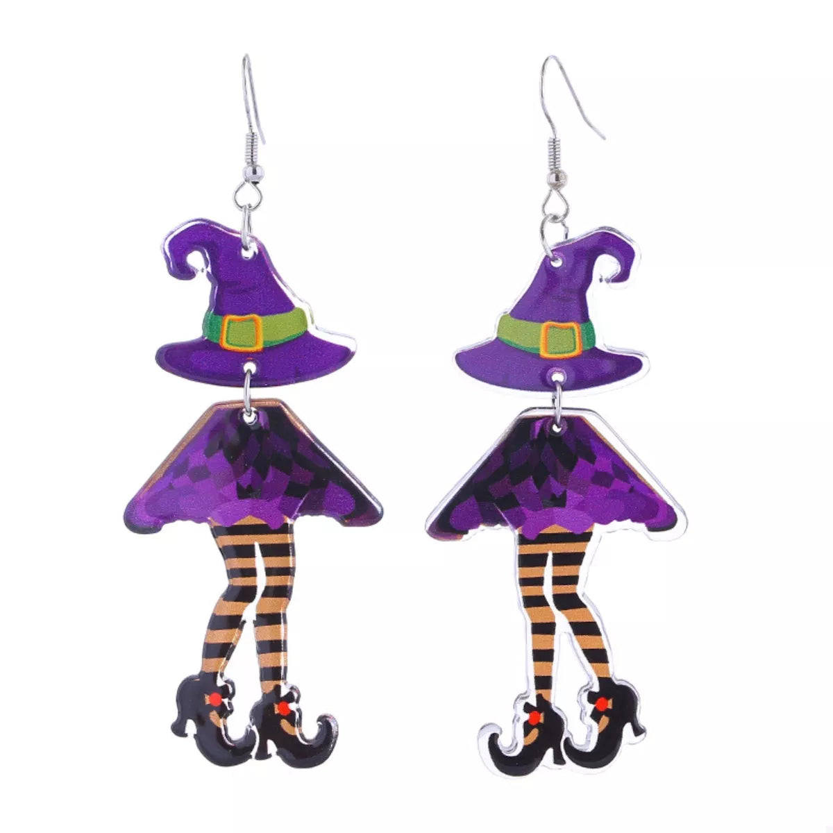 Halloween Witch Hat and Legs Dangle Earrings - Lilixa.store