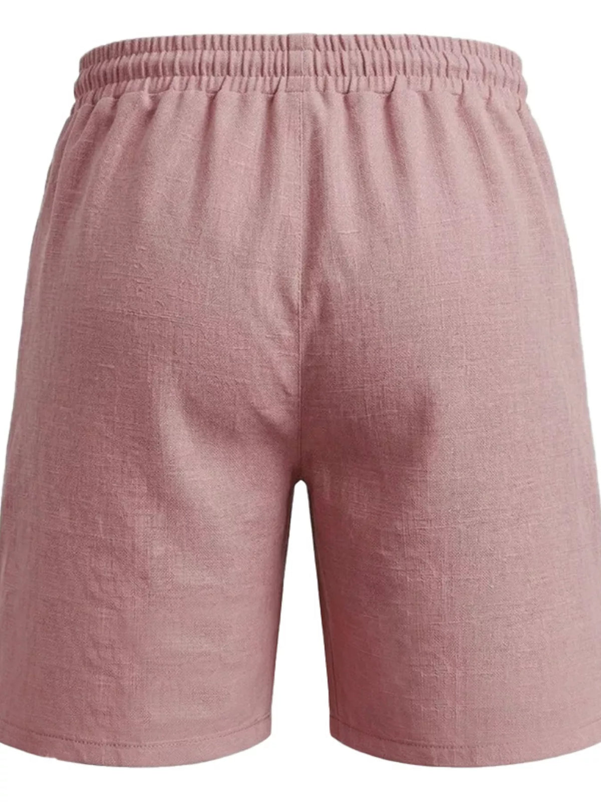 Men's Full Size Linen Blend Drawstring Shorts Plus Size - Lilixa.store