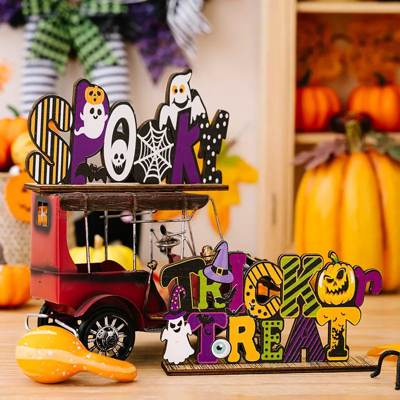 Halloween Wooden Decorative Tabletop Ornament - Lilixa.store