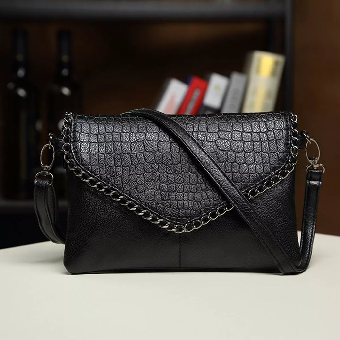 Crocodile Pattern Envelope Crossbody Bag - Lilixa.store