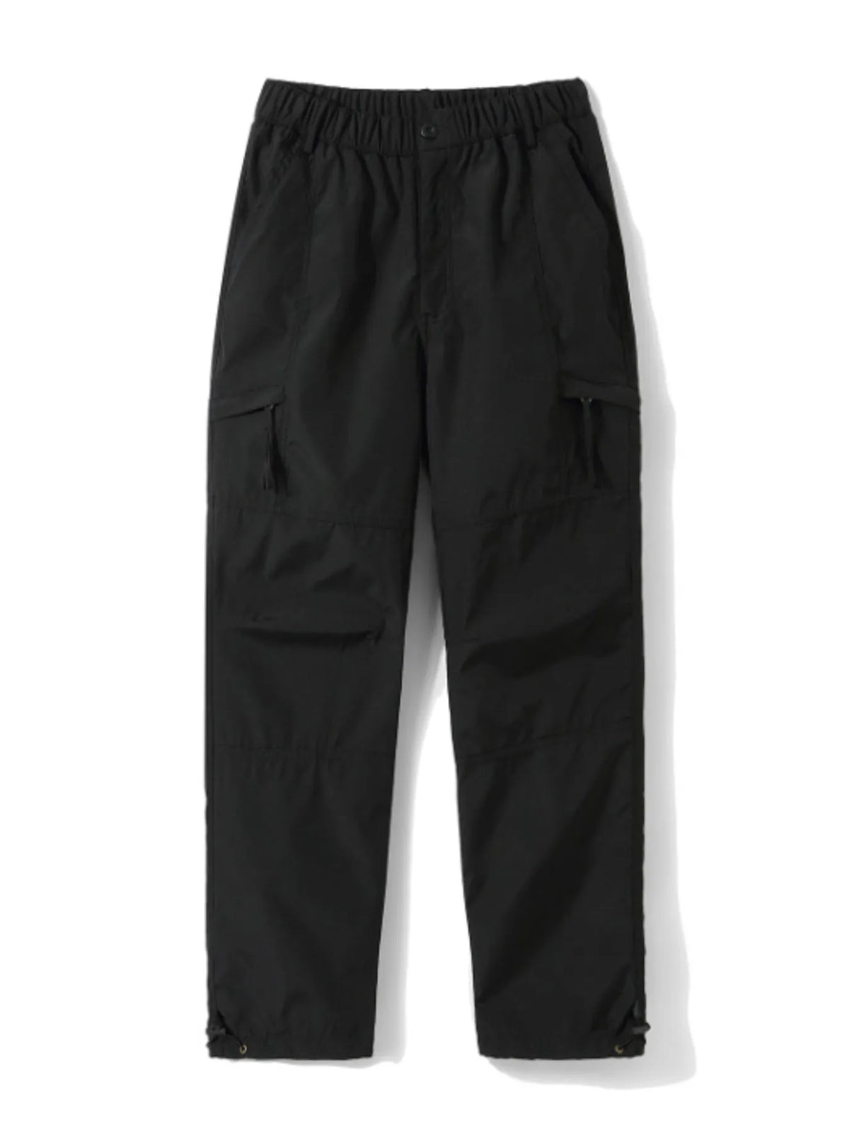 Men's Full Size Relaxed Fit Cargo Pants with Pockets Plus Size in Black