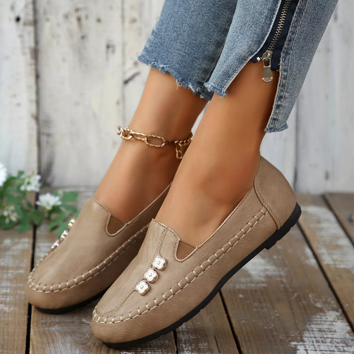 Round Toe Slip-Ons - Lilixa.store