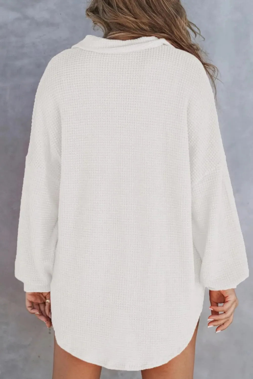 Half Button Long Sleeve Sweatshirt - Lilixa.store