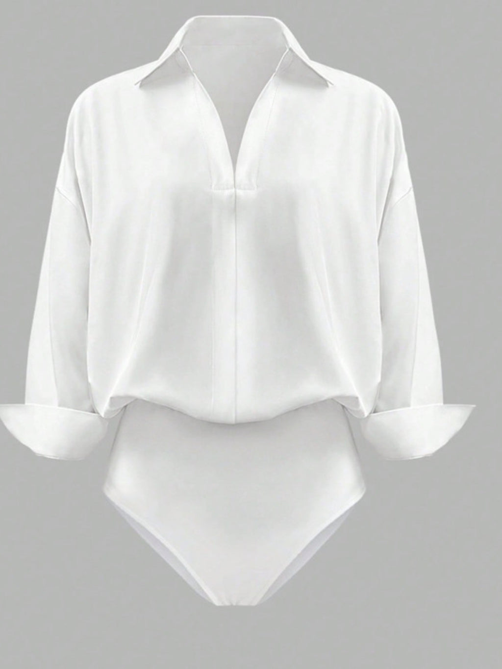 Button-Down Long Sleeve Bodysuit - Lilixa.store