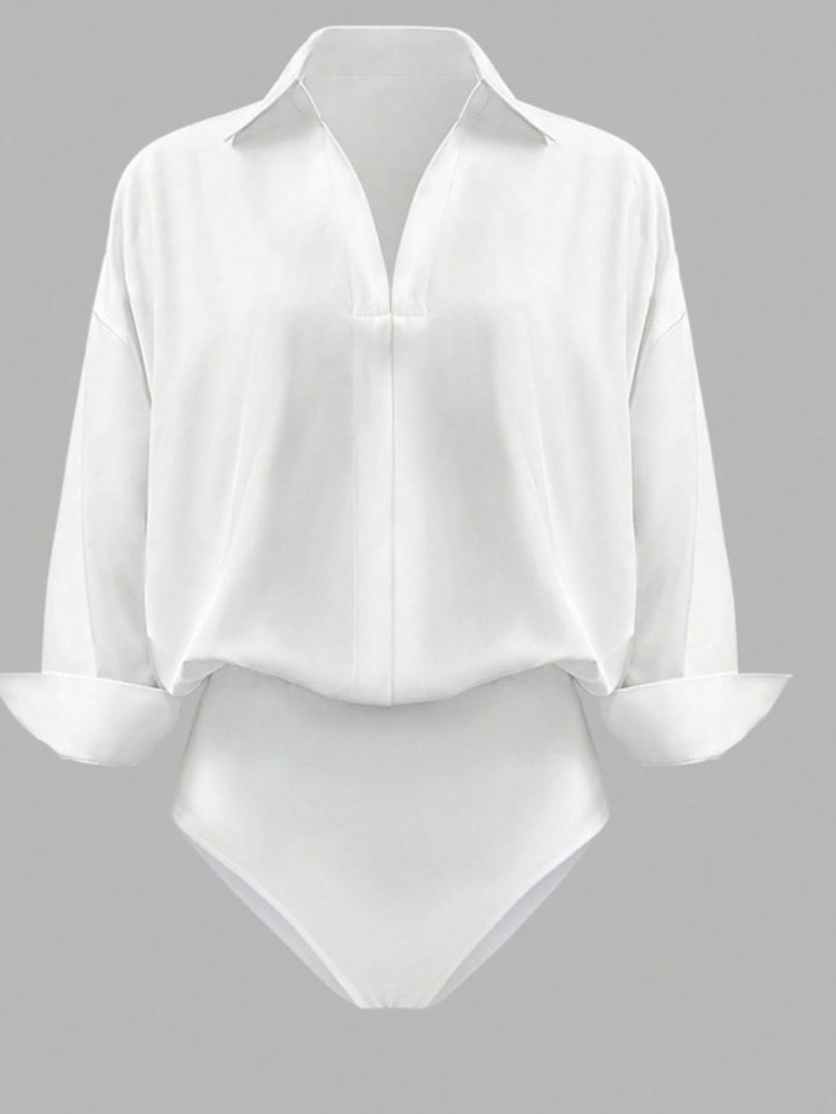 Button-Down Long Sleeve Bodysuit - Lilixa.store