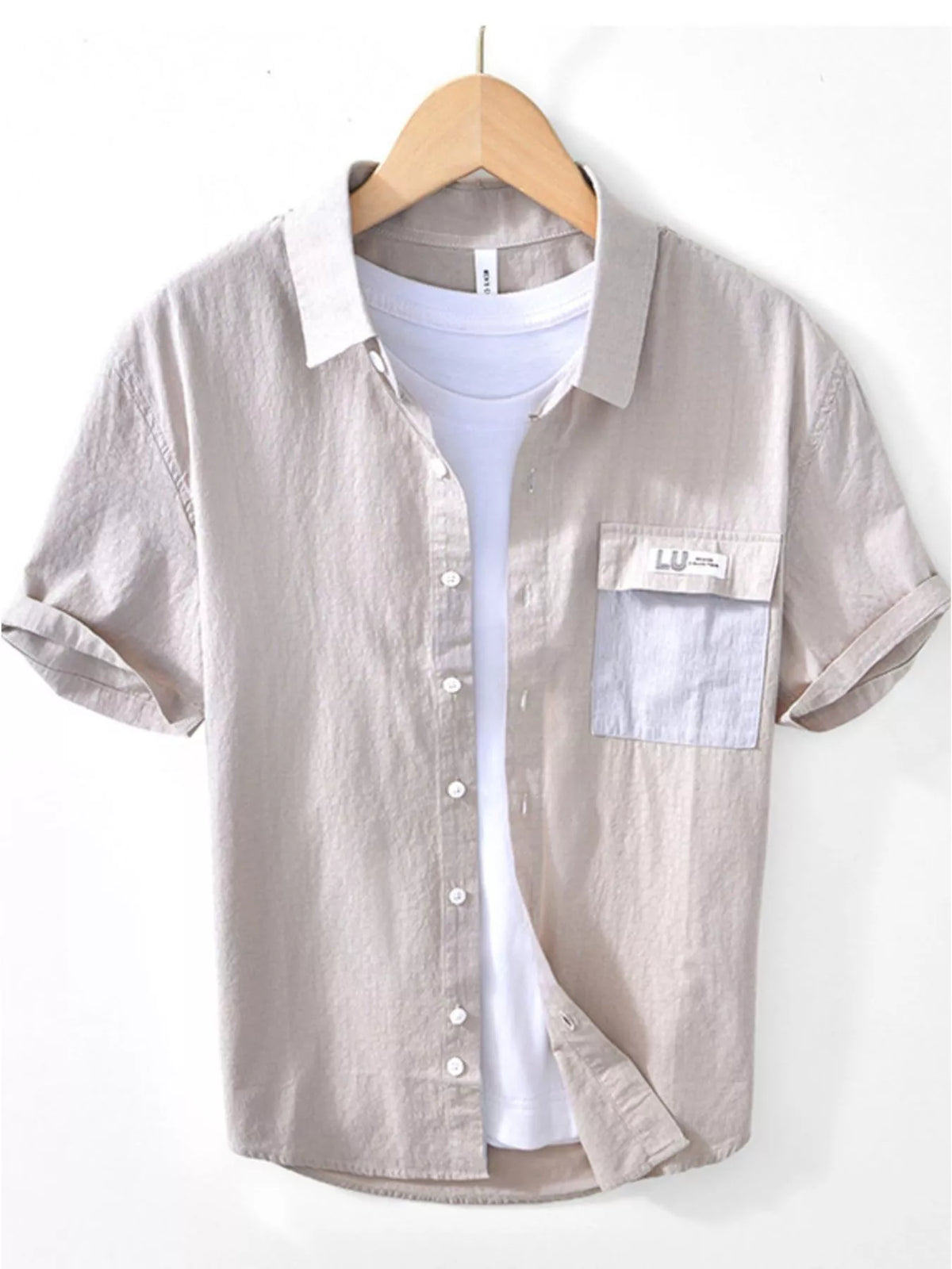 Men's Casual Short-Sleeve Button-Down Shirt - Lilixa.store