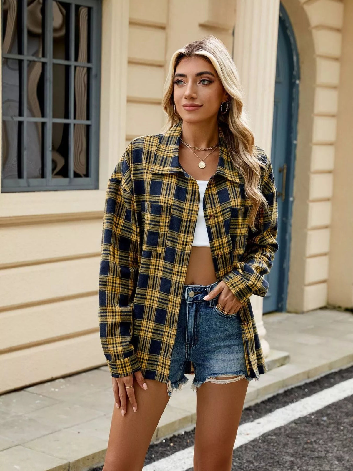 Plaid Button Up Shirt, view 12