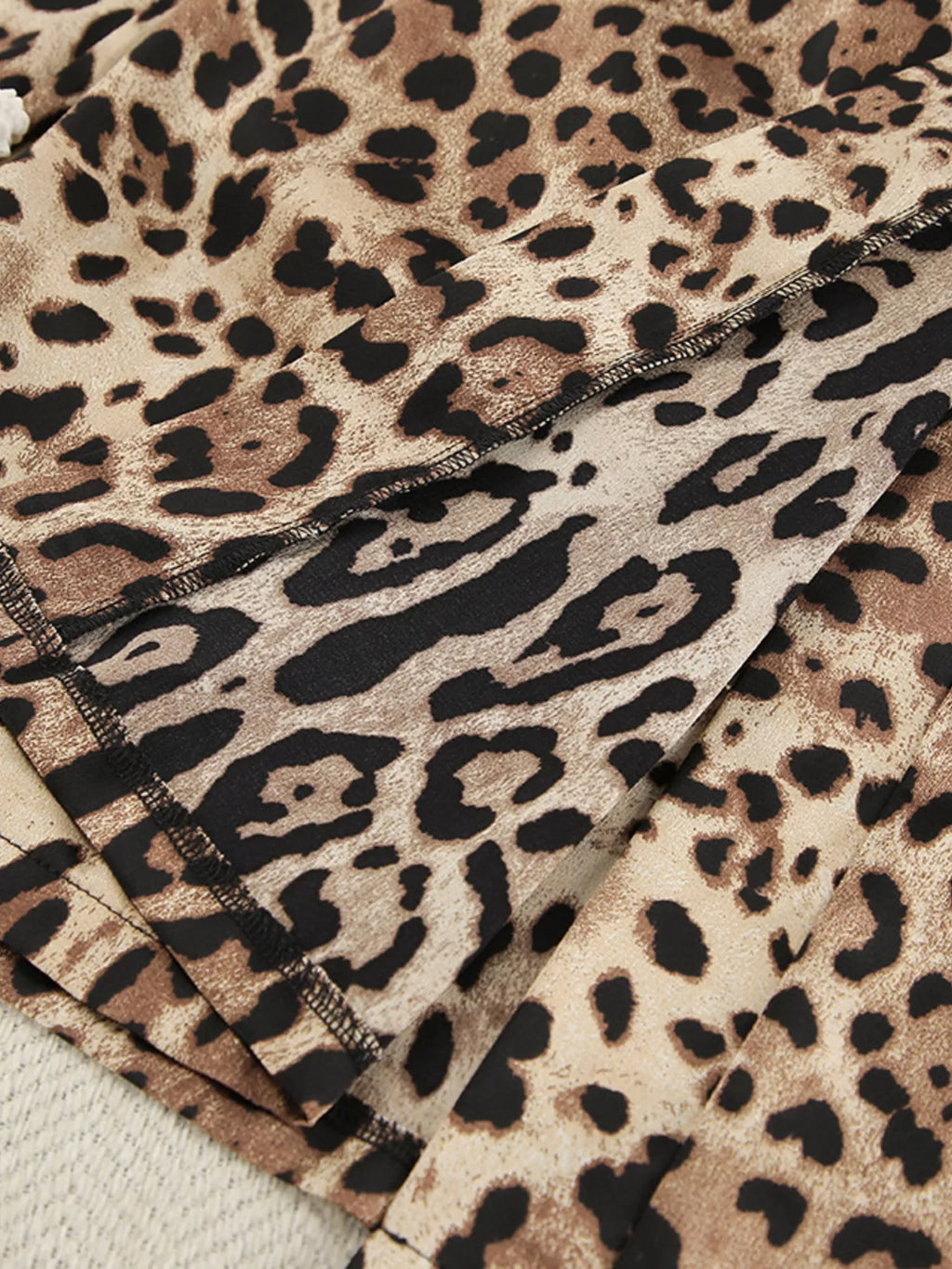 Leopard Bra & Cardigan and Shorts Set - Lilixa.store