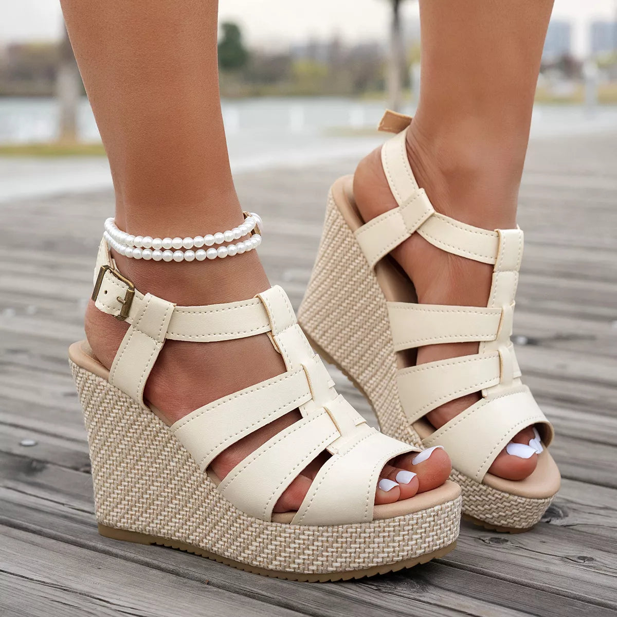 Open Toe Wedge Sandals