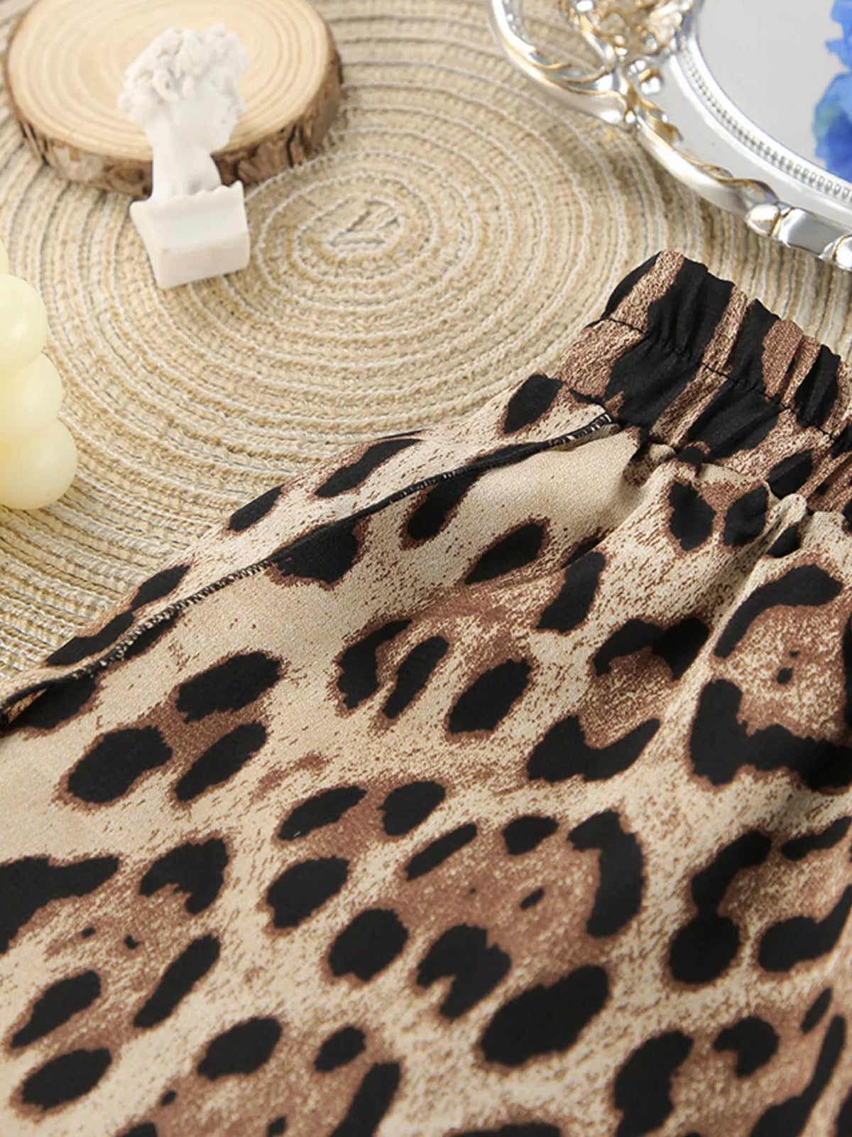 Leopard Bra & Cardigan and Shorts Set - Lilixa.store