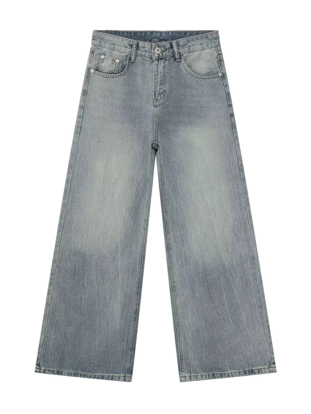 Men's Loose Fit Washed Jeans - Lilixa.store