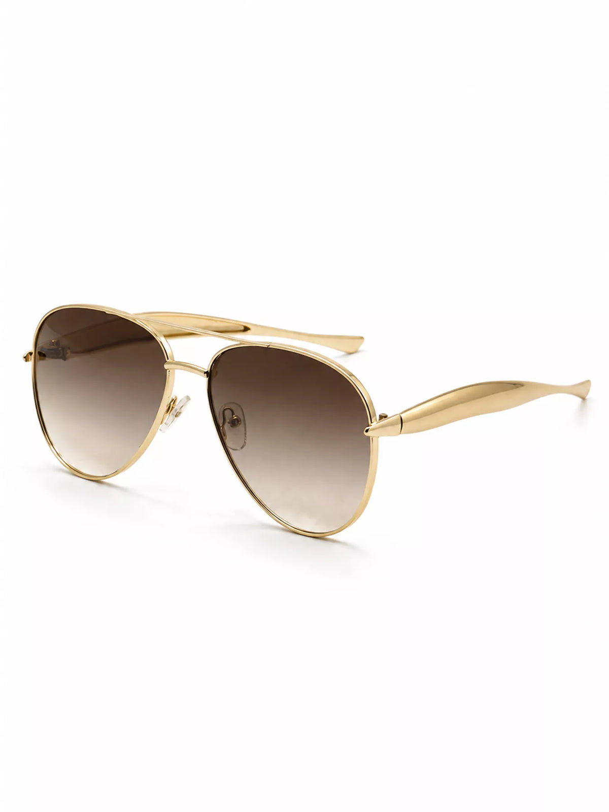 Aviator Sunglasses with Metal Lenses, view 2