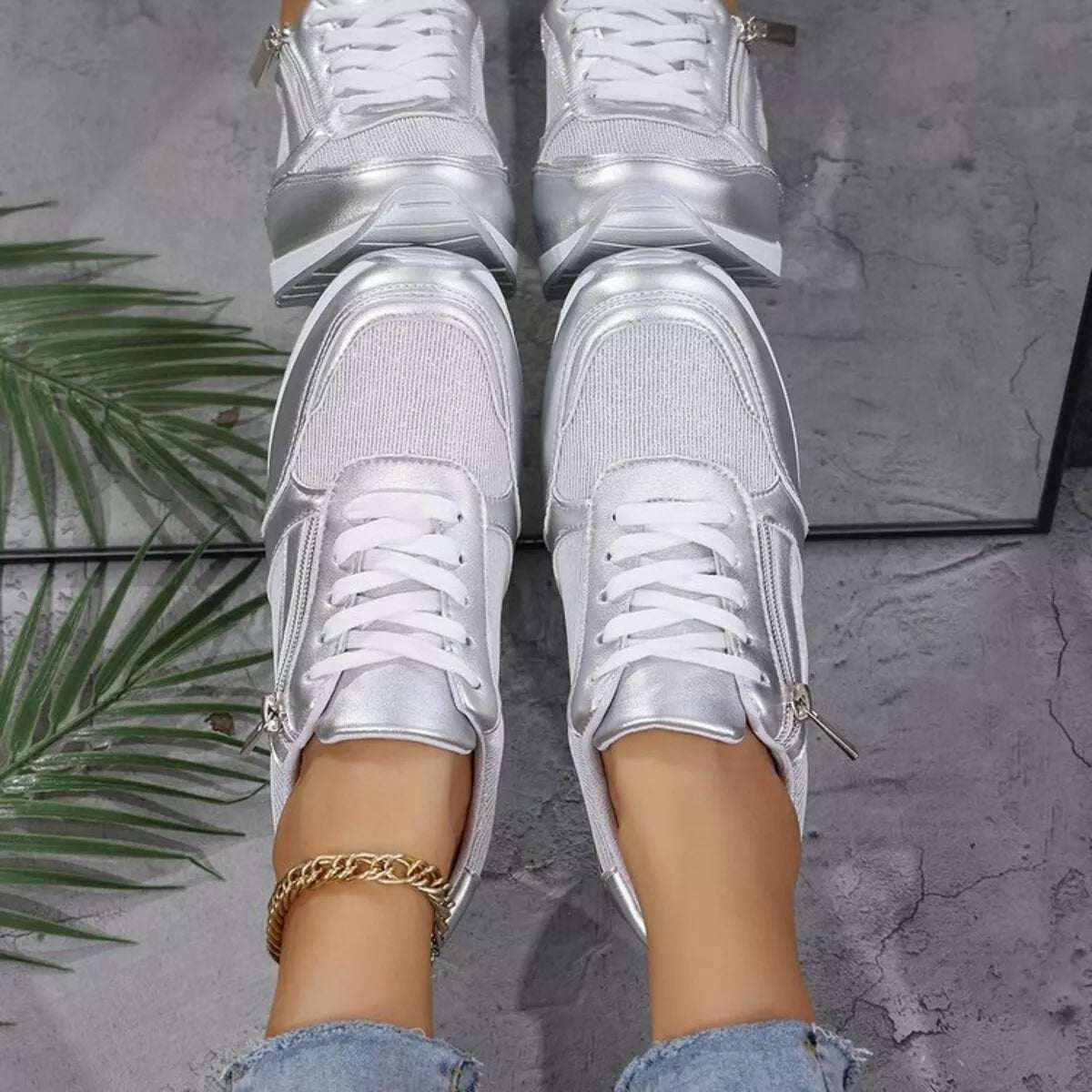 Lace Up Wedge Athletic - Lilixa.store
