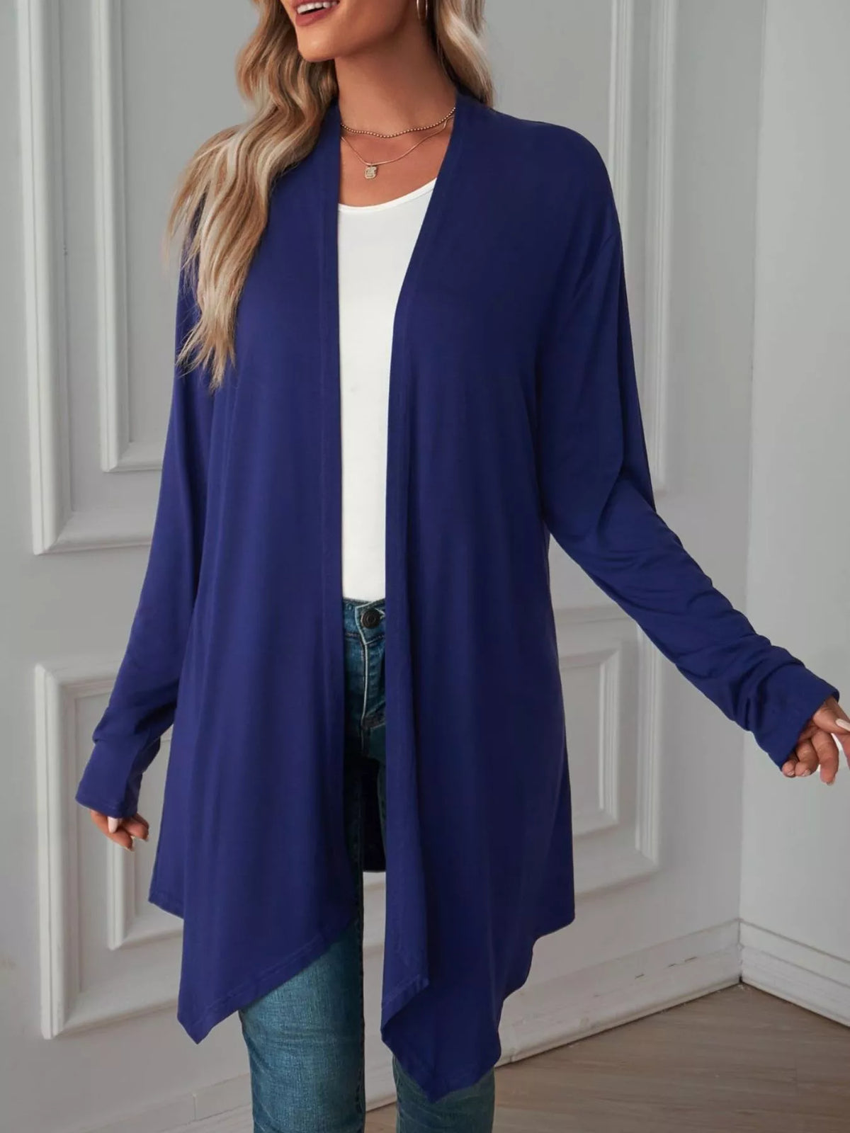 Lightweight Open Front Cardigan - Lilixa.store