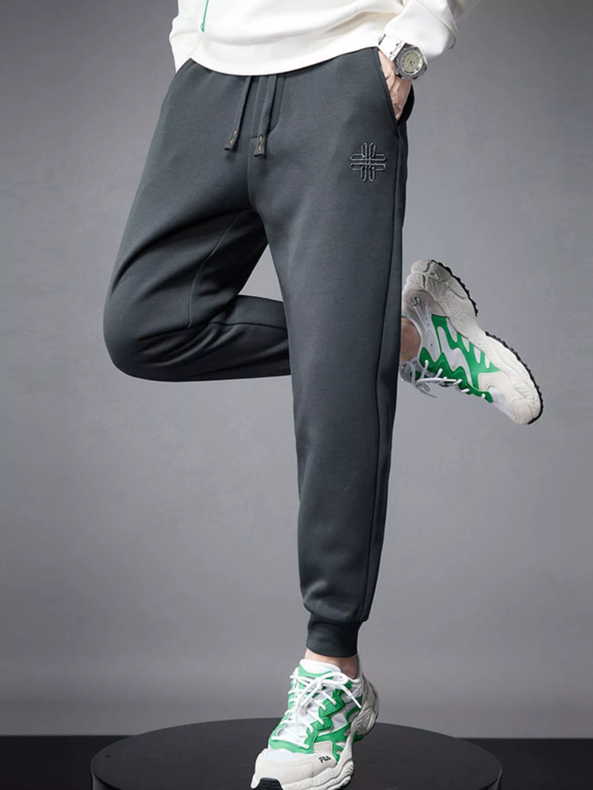 Men's Drawstring Joggers with Pockets, view 5