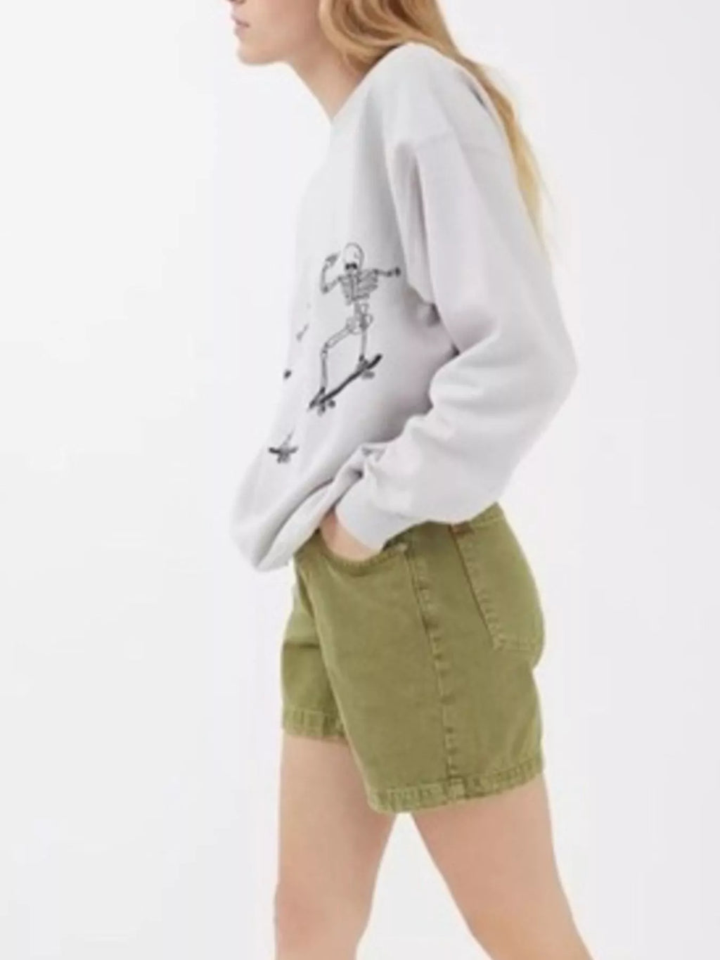 Skeleton Graphic Round Neck Sweatshirt - Lilixa.store