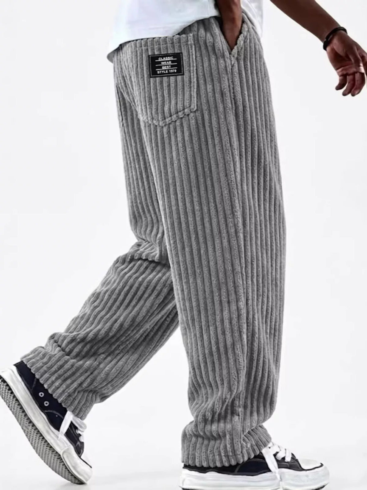 Men's Full Size Casual Corduroy Wide-Leg Pants Plus Size - Lilixa.store