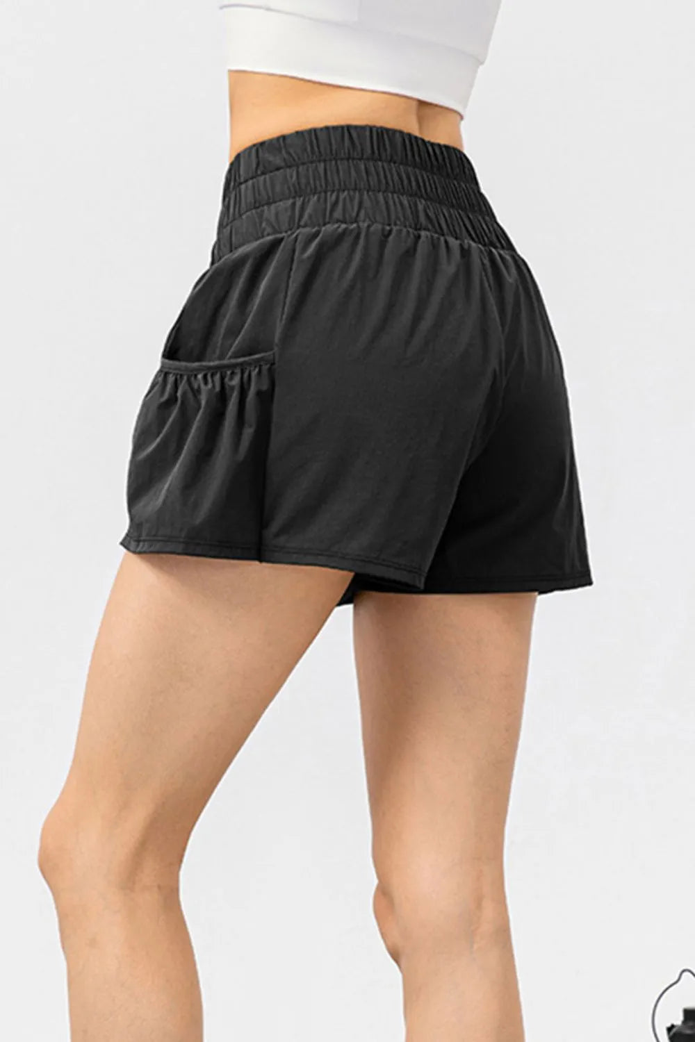 Elastic Waist Pocketed Active Shorts - Lilixa.store