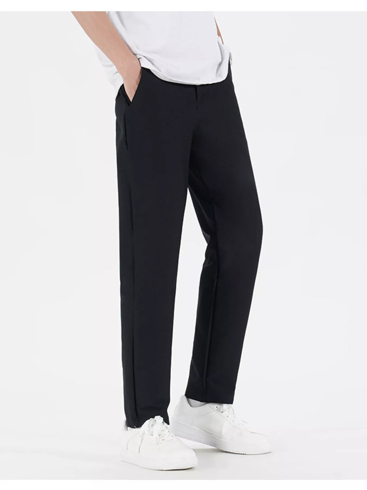 Men's Plus Size Casual Loose Fit Pants in Black