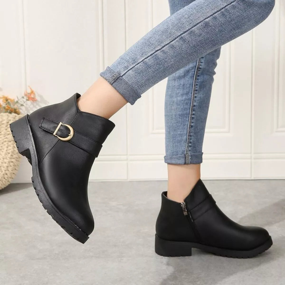Buckle Accent Ankle Boots, view 2