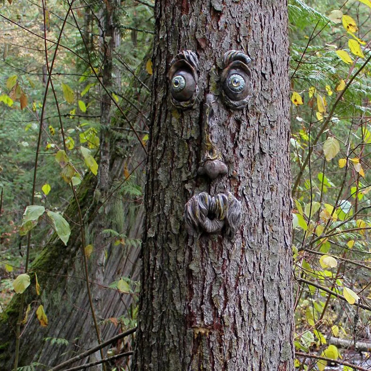 Tree Face Decorative Object with Realistic Wood Texture - Lilixa.store