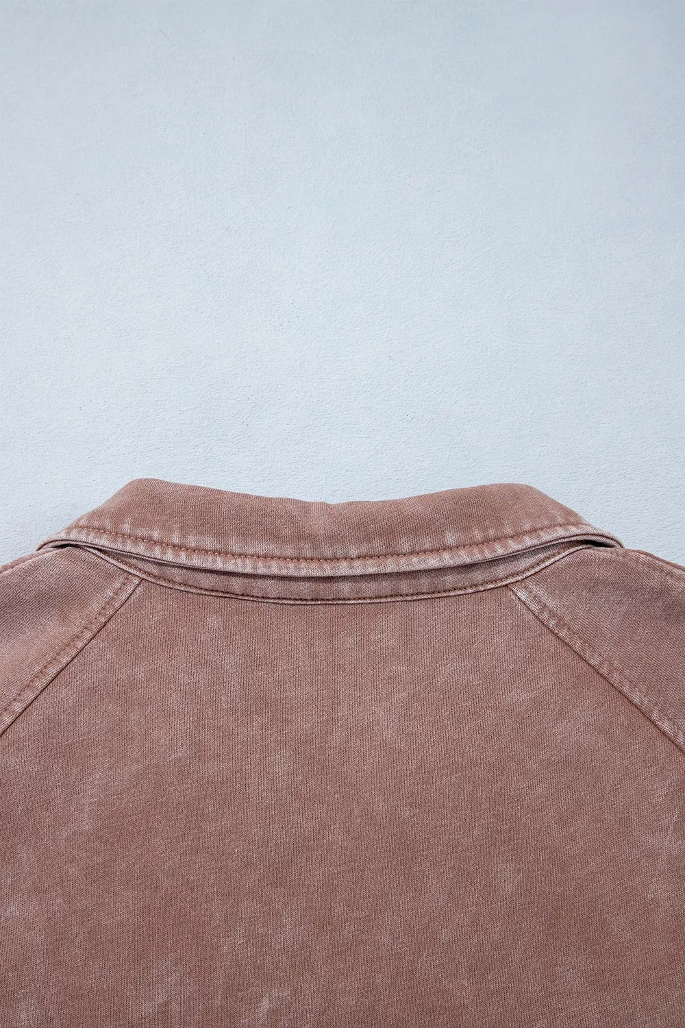 Vintage Half-Zip Long Sleeve Ribbed Cuffs Hem Shift Silhouette Sweatshirt - Lilixa.store