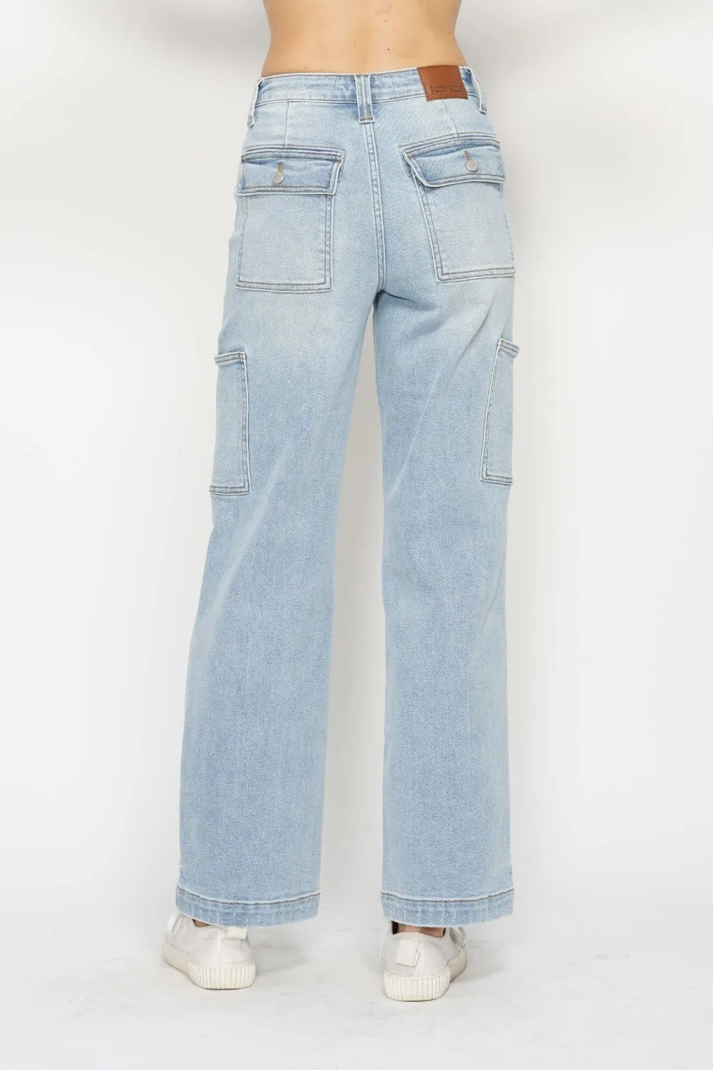 Judy Blue Full Size High Waist Straight Cargo Jeans - Lilixa.store
