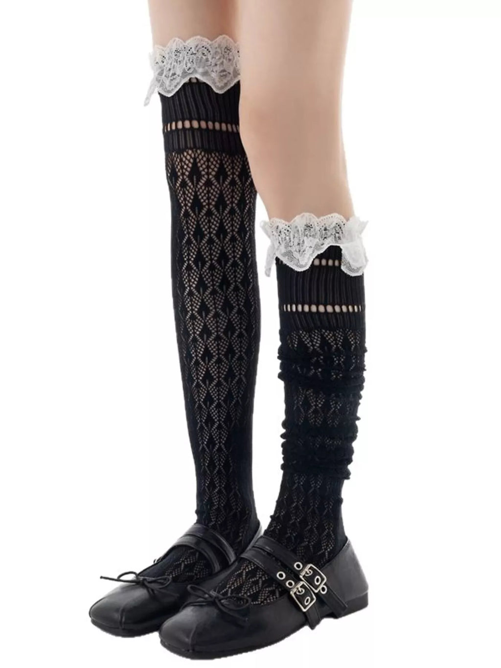 Lace Over-the-Knee Hollow-Out Stockings - Lilixa.store
