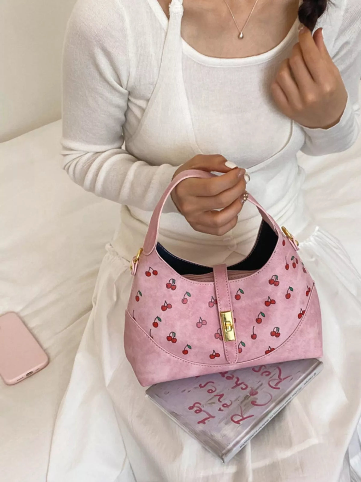 Cherry Print Crossbody Bag