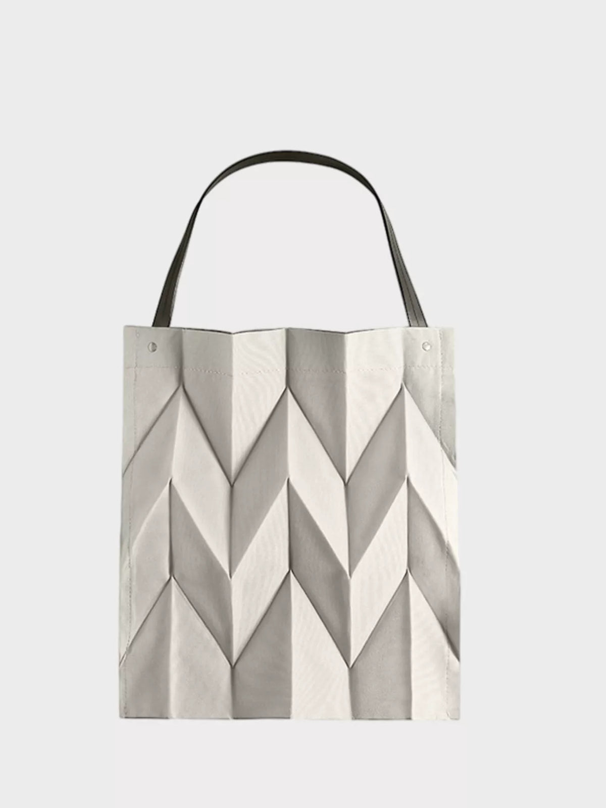 Minimalist Geometric Pleated Tote Handbag, view 5
