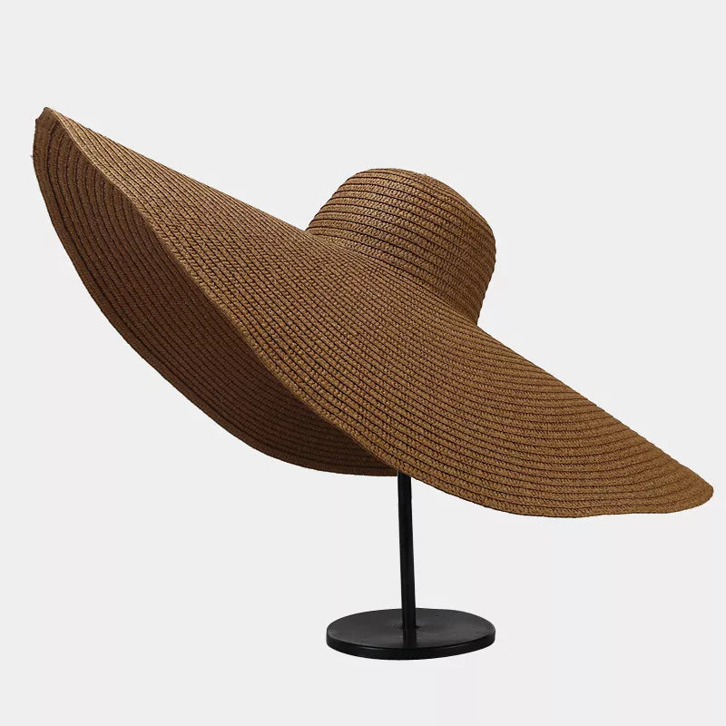 Oversized Wide Brim Straw Sun Hat - Lilixa.store