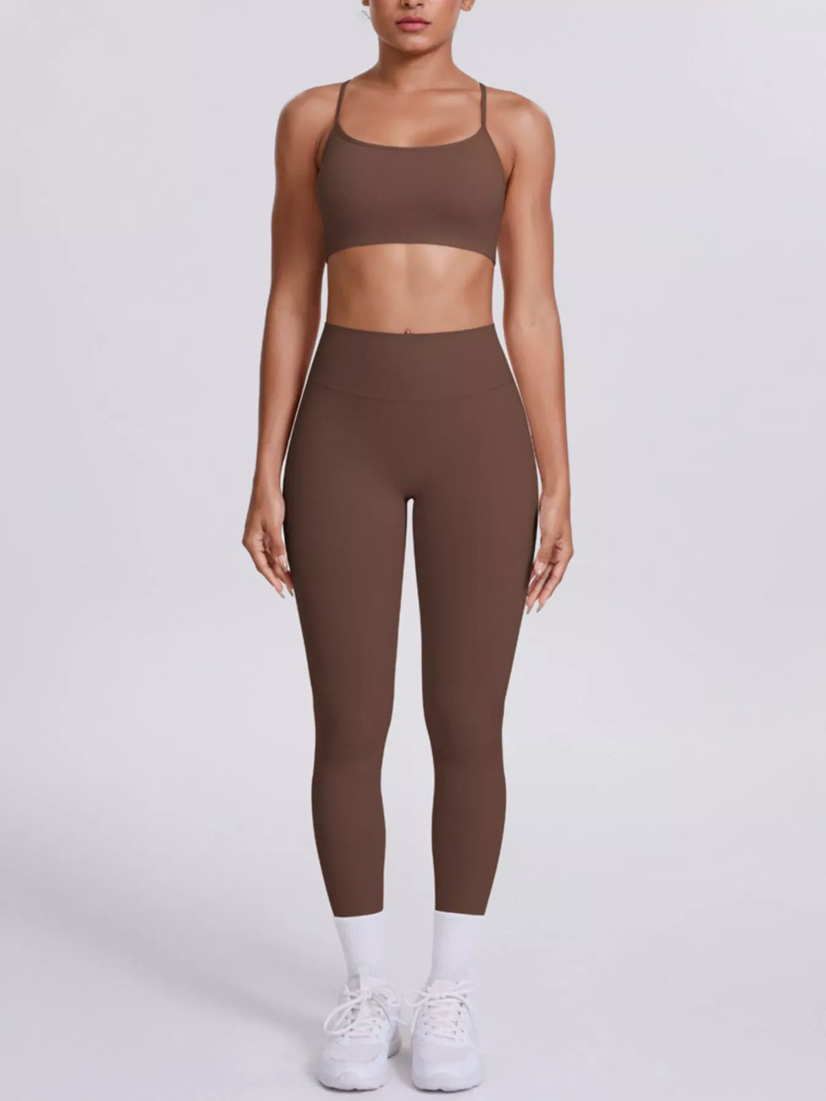 Criss-Cross Back Cami and Leggings Active Set - Lilixa.store