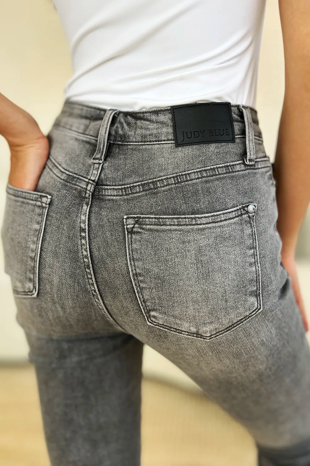 Judy Blue Full Size Button Fly High Waist Cuffed Capris - Lilixa.store