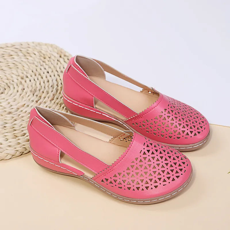 Cutout Round Toe Slip-Ons, view 11